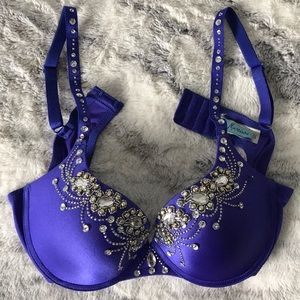 Marciano Blue Jeweled Bra 36C